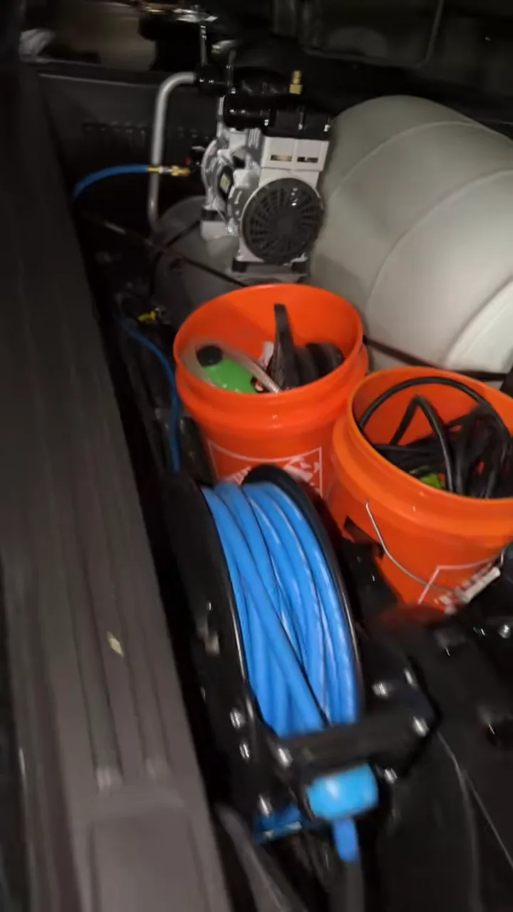Onboard detailing equipment in the Crakd mobile rig